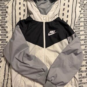 Kids Nike Black and Gray Windbreaker Jacket